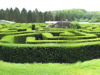 Maze   A wet day at Leeds Castle maze in England. Fortunately when you eventually  reach the centre you exit through a tunnel underneath.